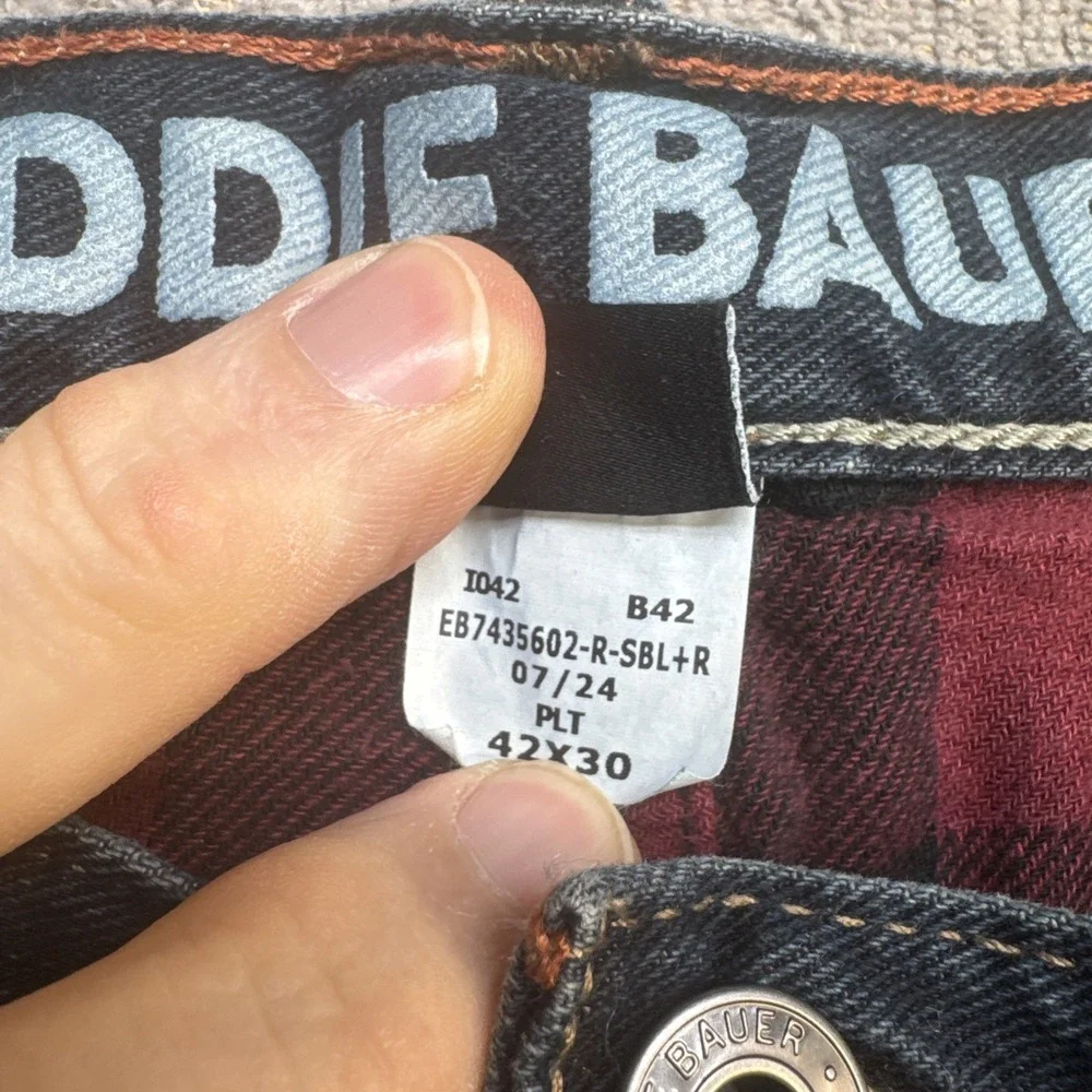 Eddie Bauer H2Low Flex Flannel Lined Jeans Classic Fit Straight Leg‎ 42x30